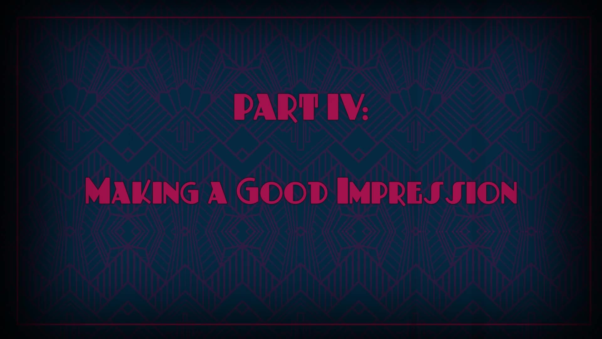 Making a Good Impression